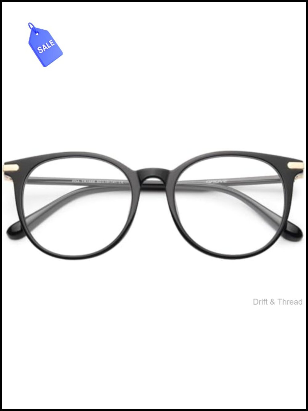 Retro Round Blue Light Blocking Glasses UV400 Nylon Frame